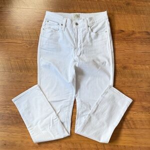 J. Crew White Vintage Straight Denim